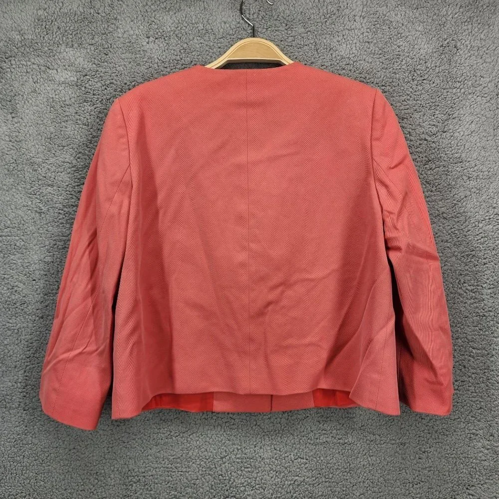 Red Valentino Women's IT 46/US 10‎ Coral Bow Detail 3/4 Sleeve Blazer Jacket